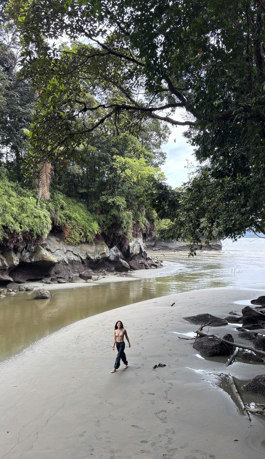 Río y playa, Costa Pacífica