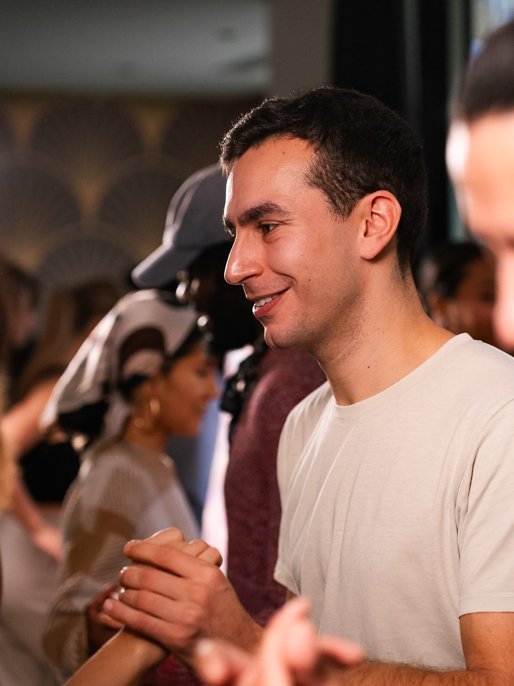 A dancer smiling